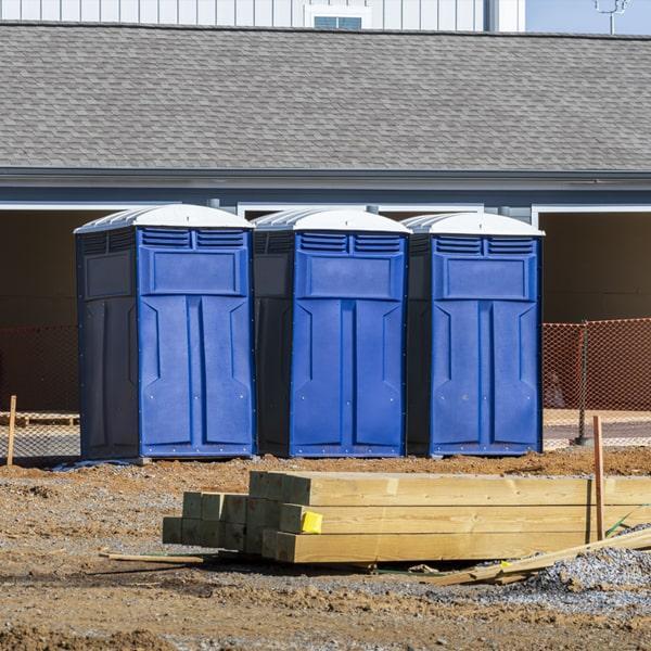 Heavy-duty construction site porta potty in Hazleton, Pennsylvania
