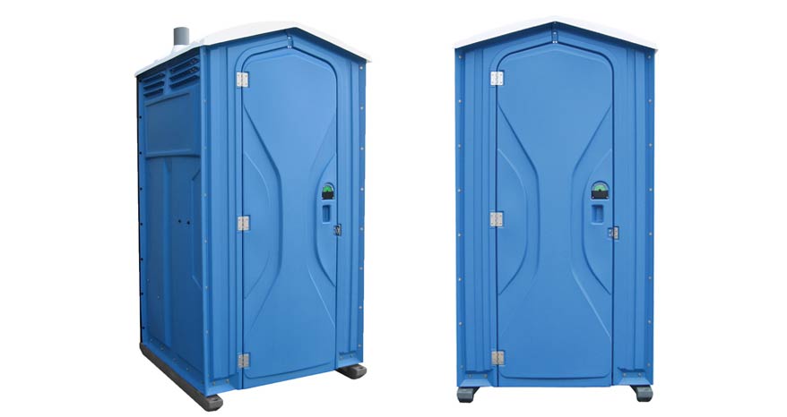 Long-term porta potty units on site in Hazleton, Pennsylvania